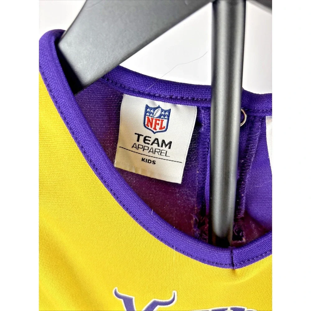 NFL Team Apparel Cheerleader Dress Toddler 4T Purple Gold Minnesota Vikings Logo